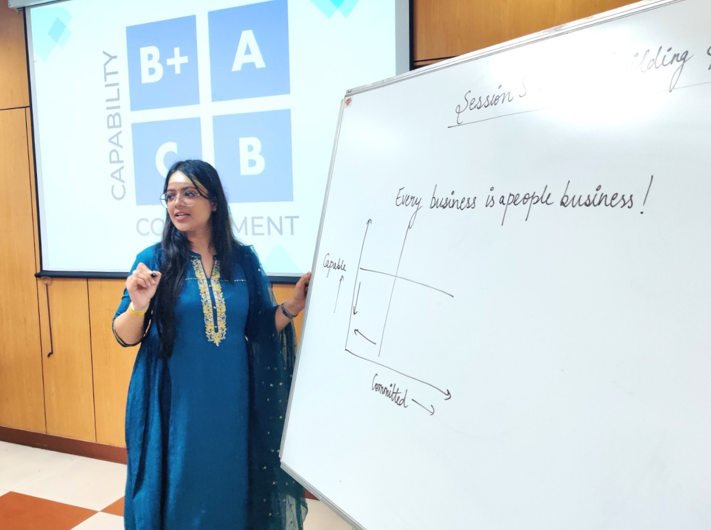 Ms. Tulsi mentors Ishan BBA students with practical career training.